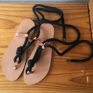 Charlotte Stone Gladiator Sandals in Dark Navy 37